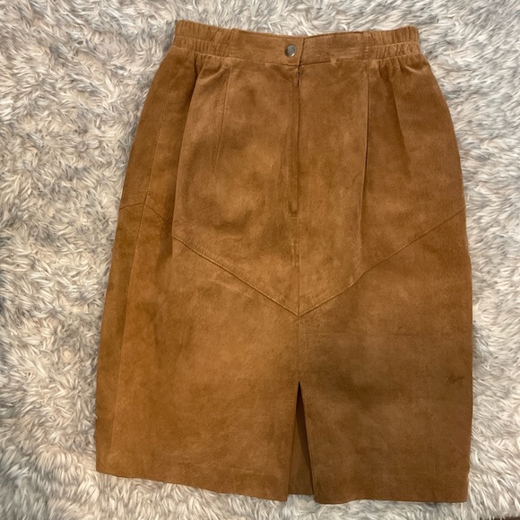 Brown Leather Skirt - Picture 3 of 7